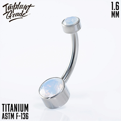 Банан White Opal Dot 1.6 мм (14 G)